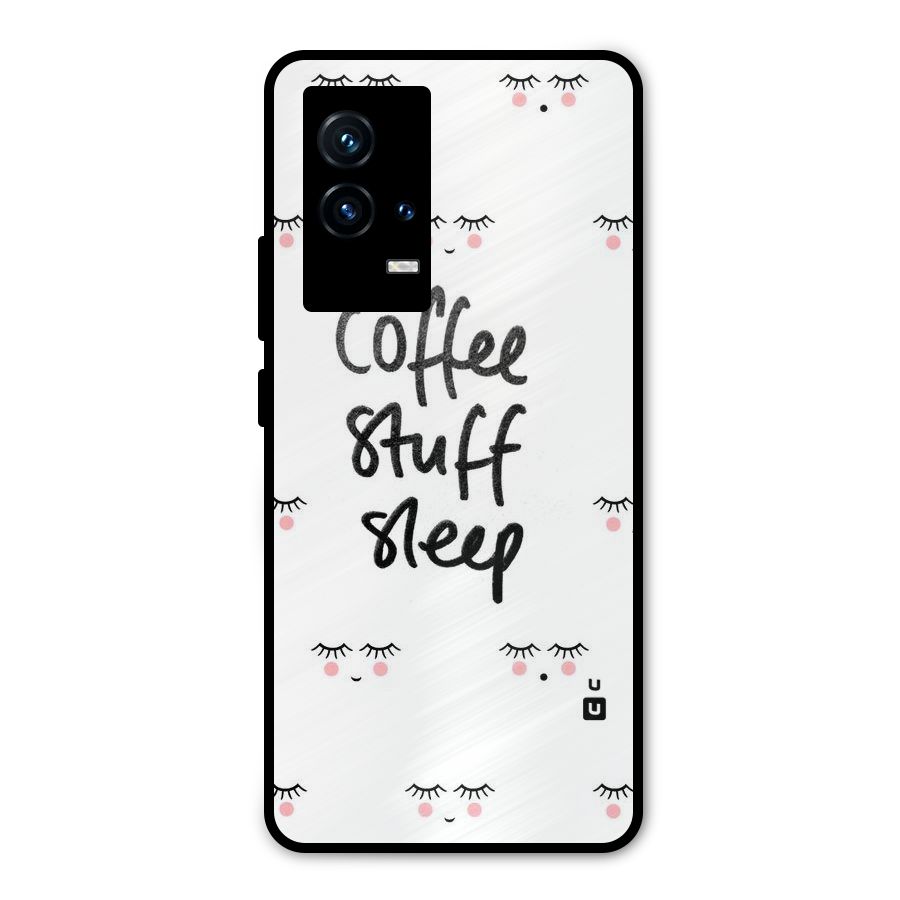 Coffee Stuff Sleep Metal Back Case for iQOO 9 5G