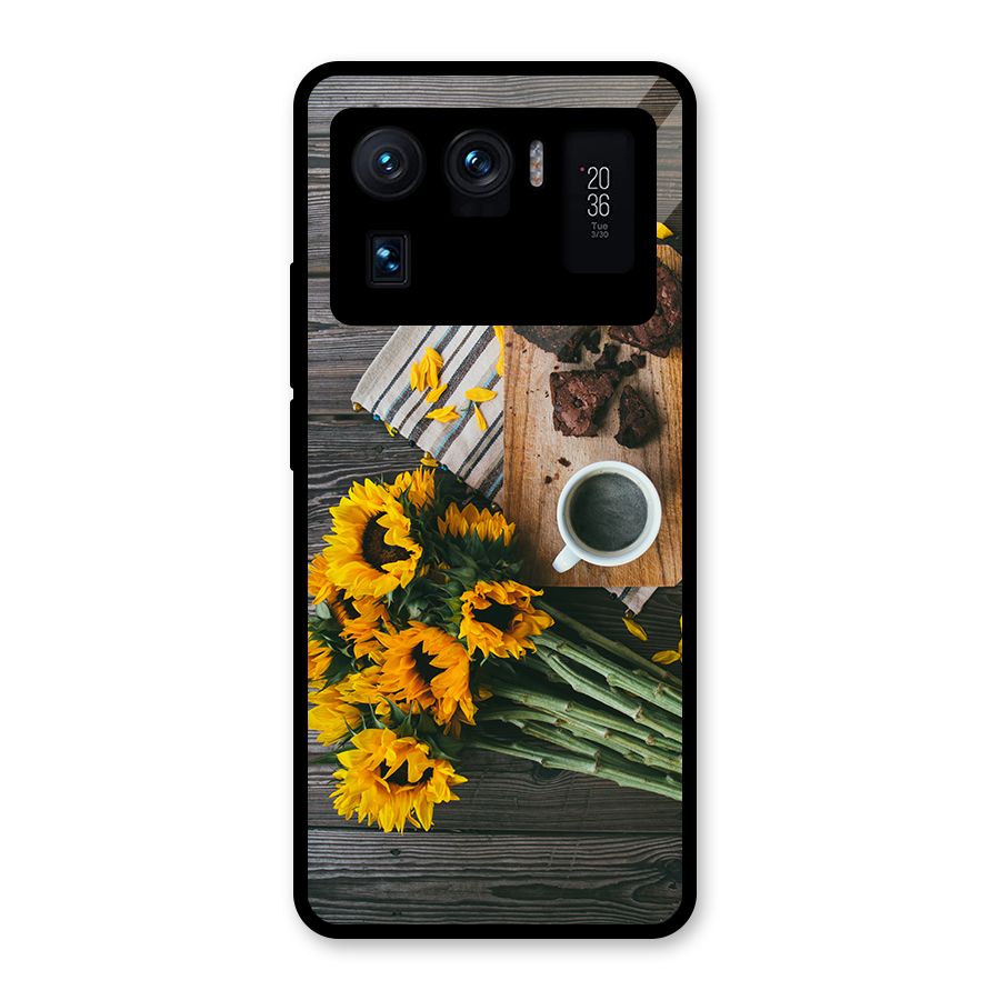 Coffee and Flowers Glass Back Case for Mi 11 Ultra