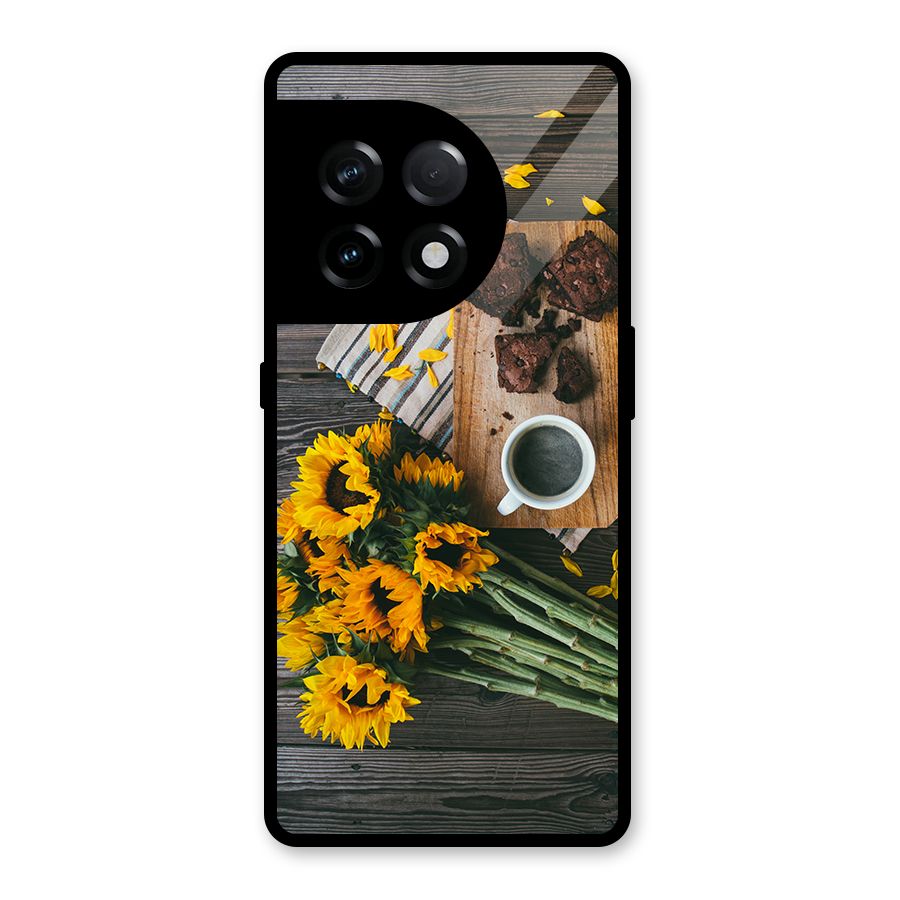 Coffee and Flowers Glass Back Case for OnePlus 11R