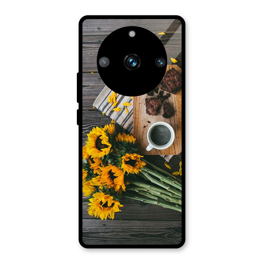 Coffee and Flowers Glass Back Case for Realme 11 Pro Plus