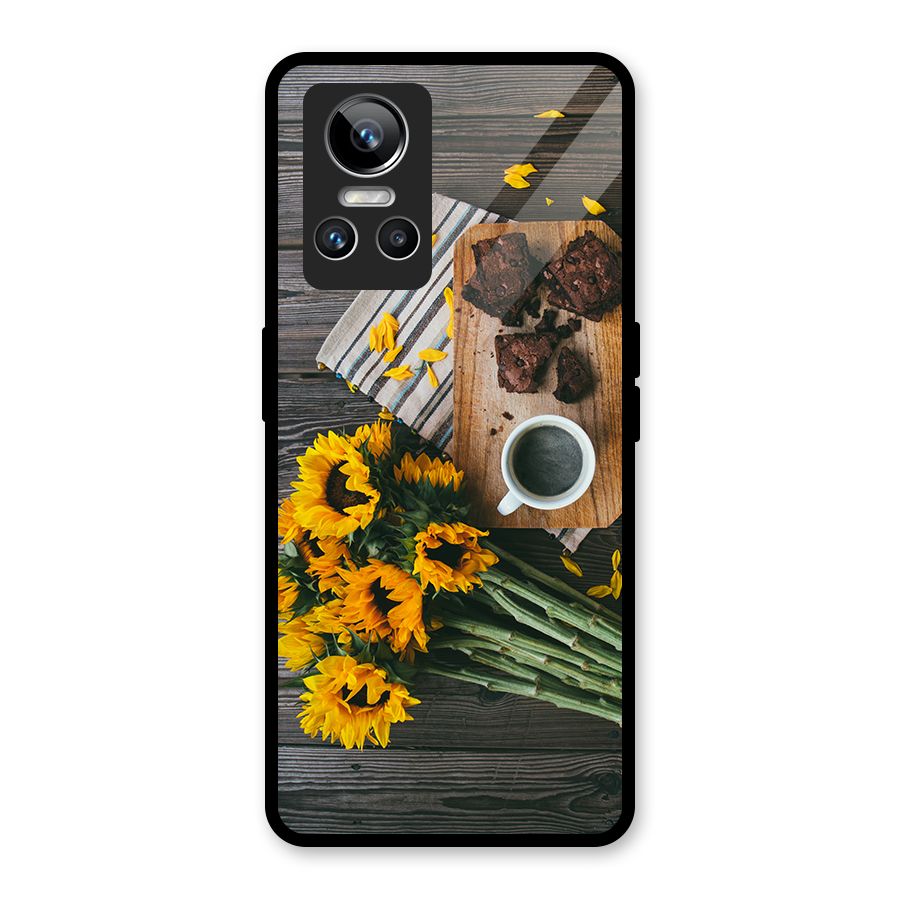 Coffee and Flowers Glass Back Case for Realme GT Neo 3