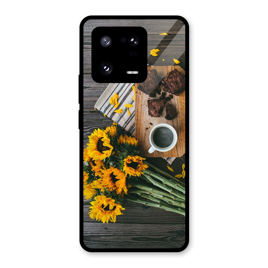 Coffee and Flowers Glass Back Case for Xiaomi 13 Pro