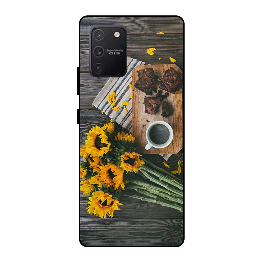 Coffee and Flowers Metal Back Case for Galaxy S10 Lite