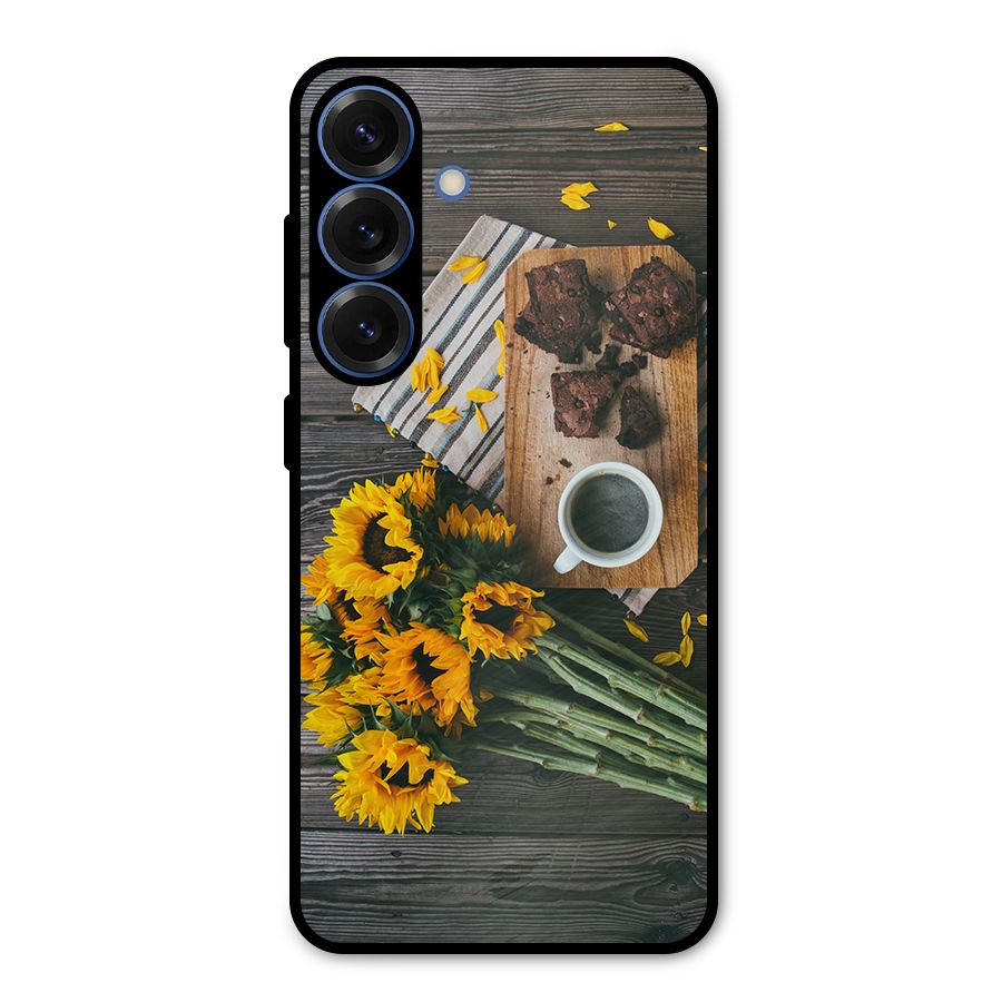 Coffee and Flowers Metal Back Case for Galaxy S25
