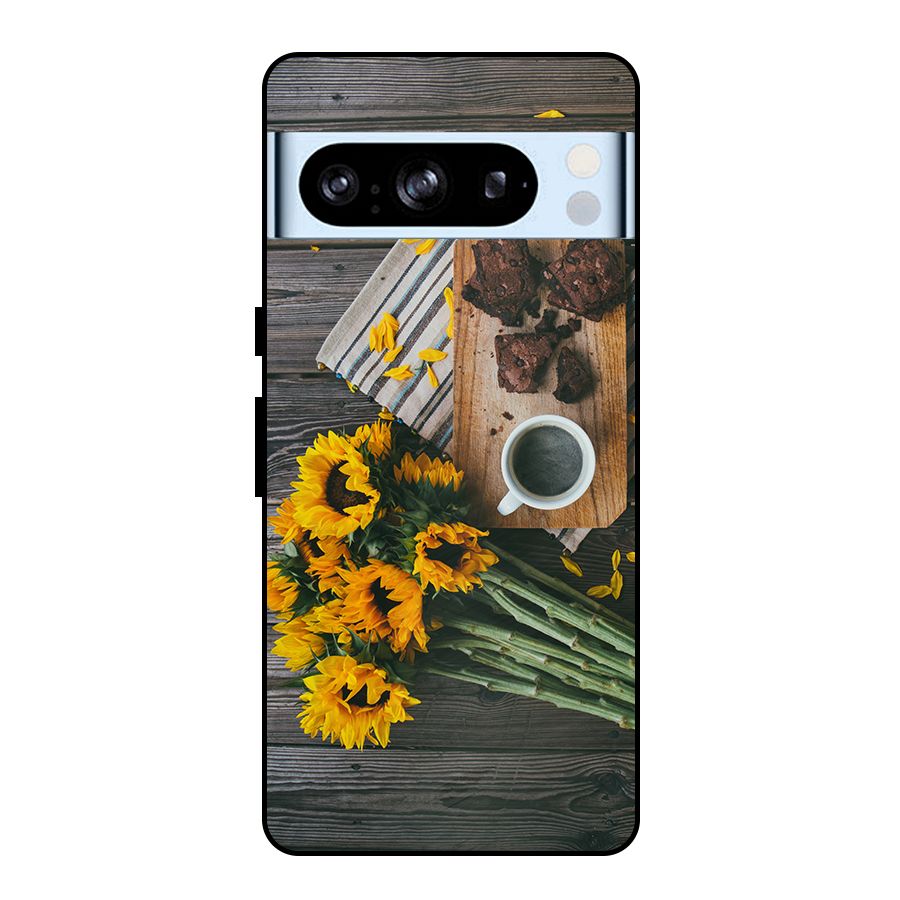 Coffee and Flowers Metal Back Case for Google Pixel 8 Pro