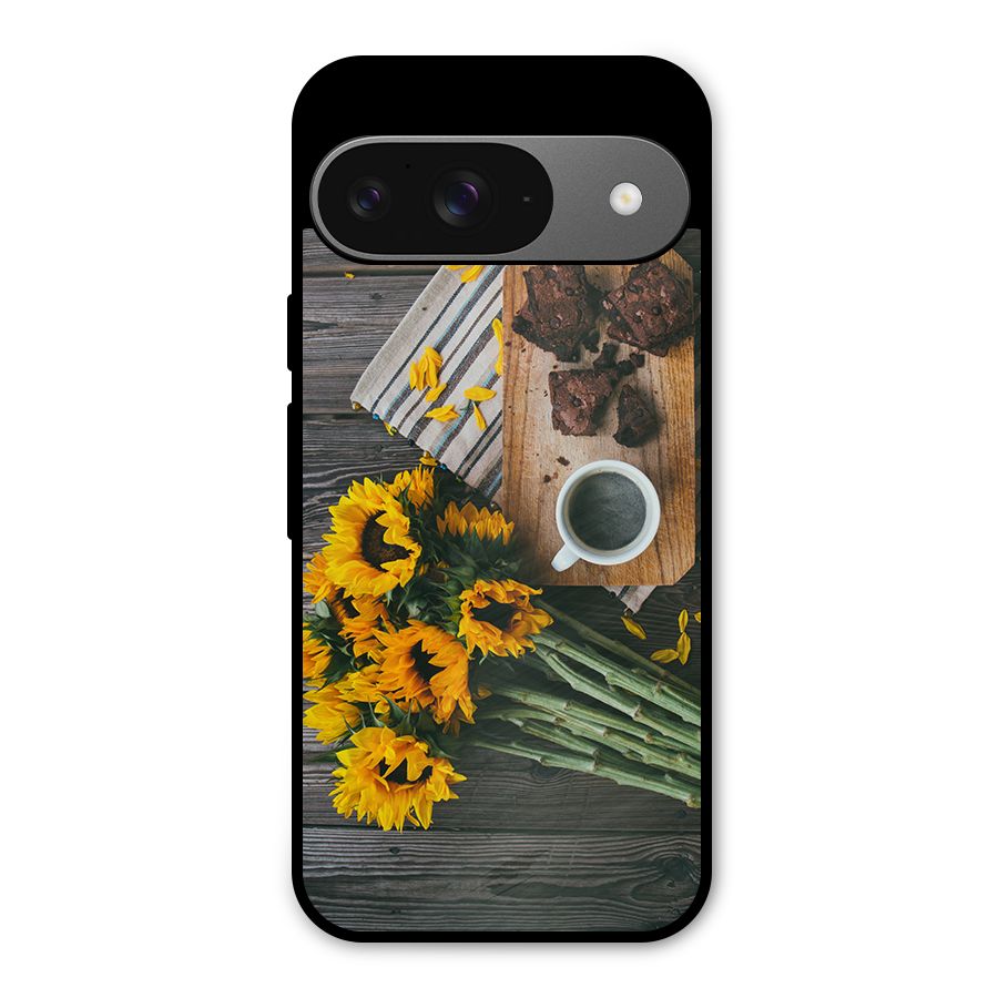 Coffee and Flowers Metal Back Case for Google Pixel 9