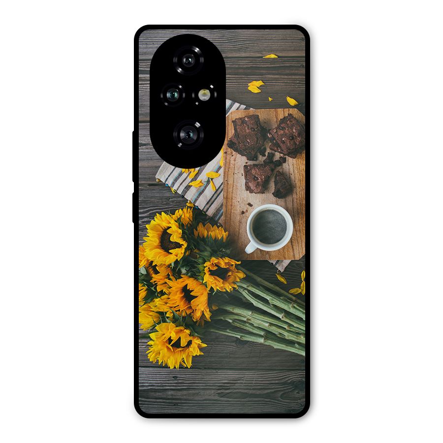 Coffee and Flowers Metal Back Case for Honor 200 Pro