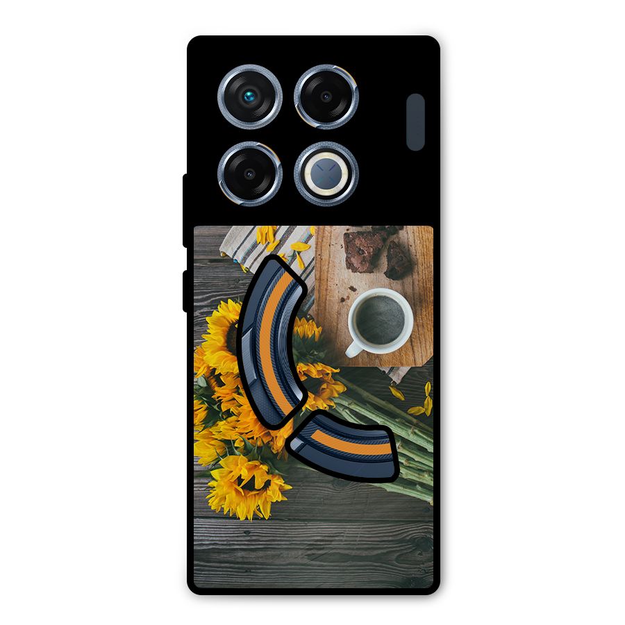 Coffee and Flowers Metal Back Case for Infinix GT 20 Pro