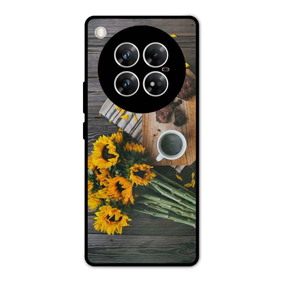 Coffee and Flowers Metal Back Case for Infinix Zero 40 5G