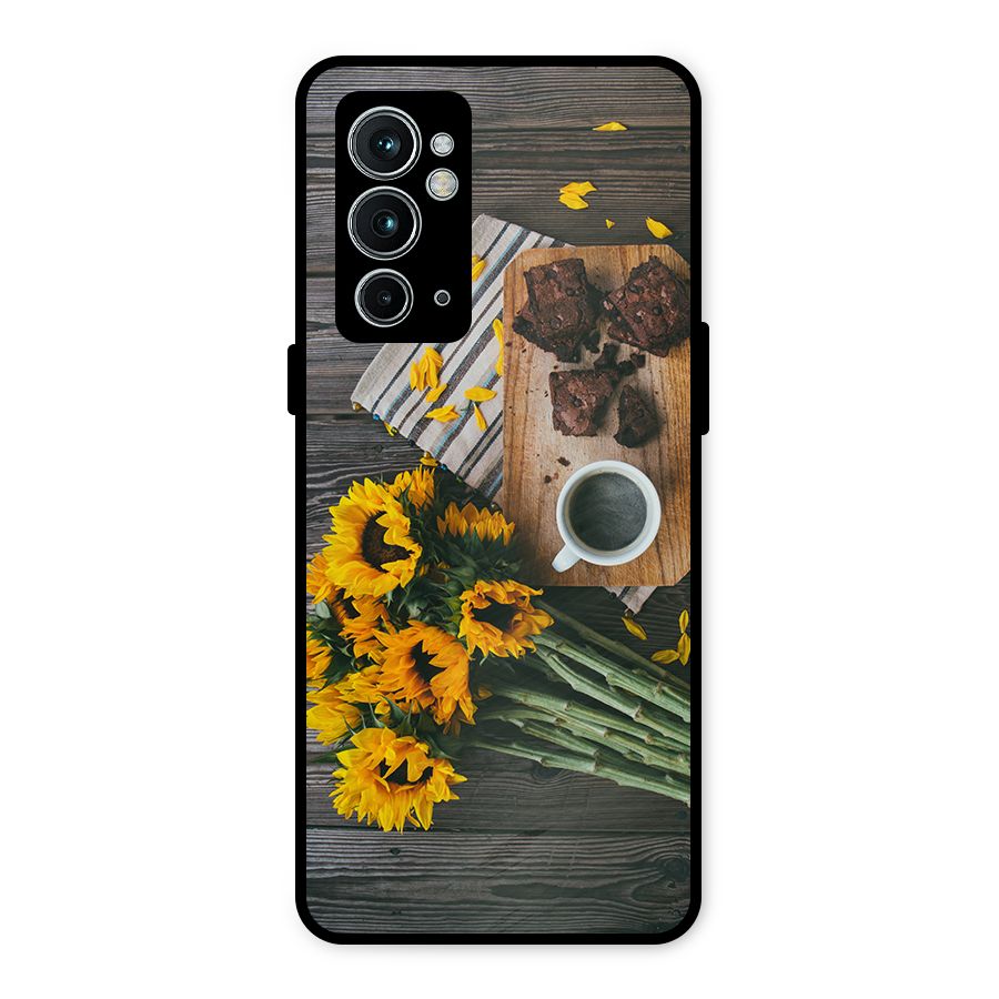 Coffee and Flowers Metal Back Case for OnePlus 9RT 5G