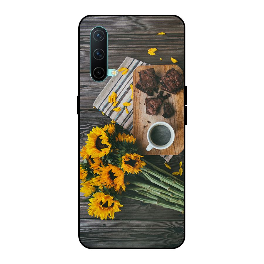 Coffee and Flowers Metal Back Case for OnePlus Nord CE 5G