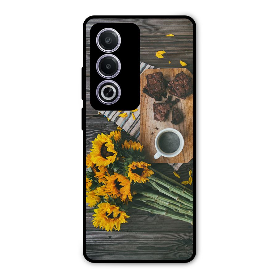 Coffee and Flowers Metal Back Case for Oppo K12x