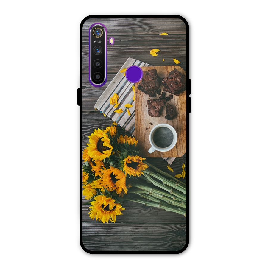 Coffee and Flowers Metal Back Case for Realme 5