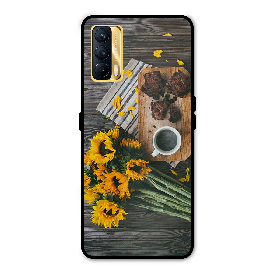 Coffee and Flowers Metal Back Case for Realme X7