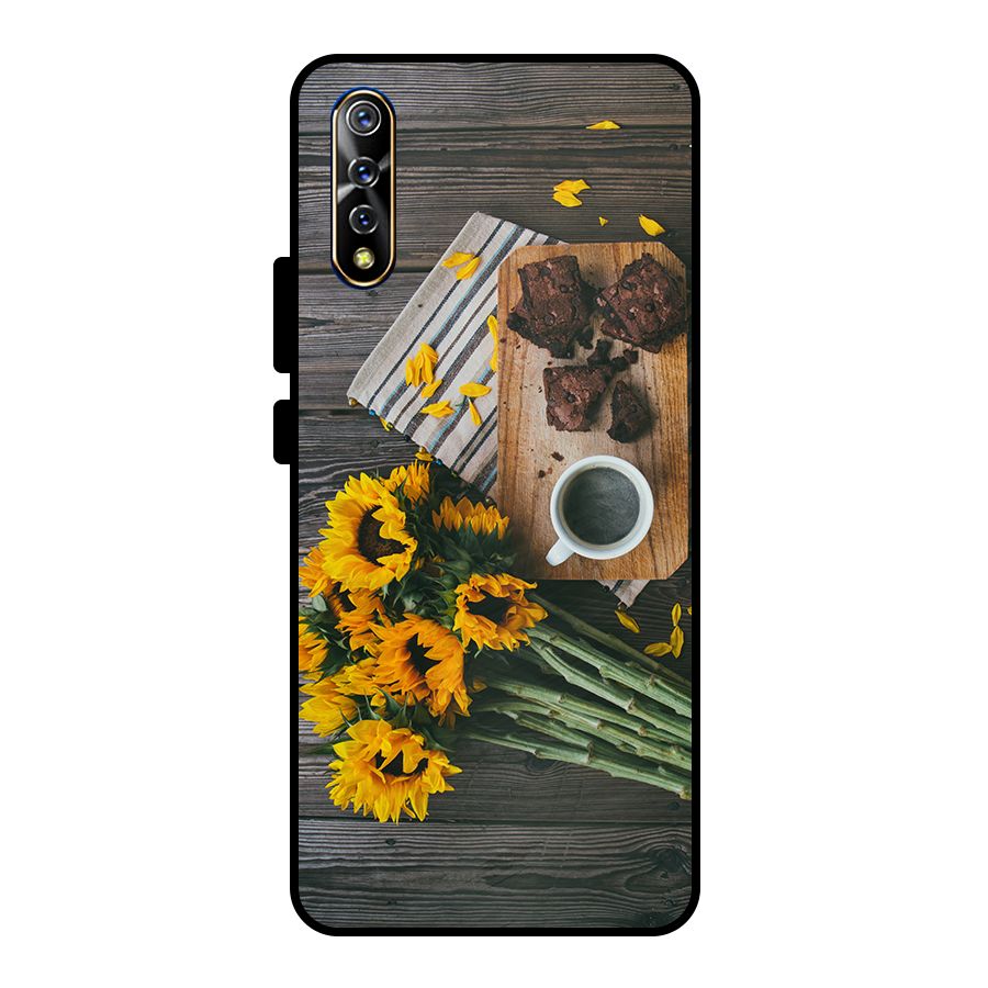 Coffee and Flowers Metal Back Case for Vivo S1