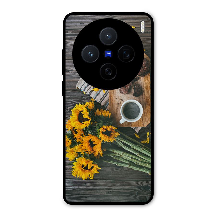 Coffee and Flowers Metal Back Case for Vivo X200