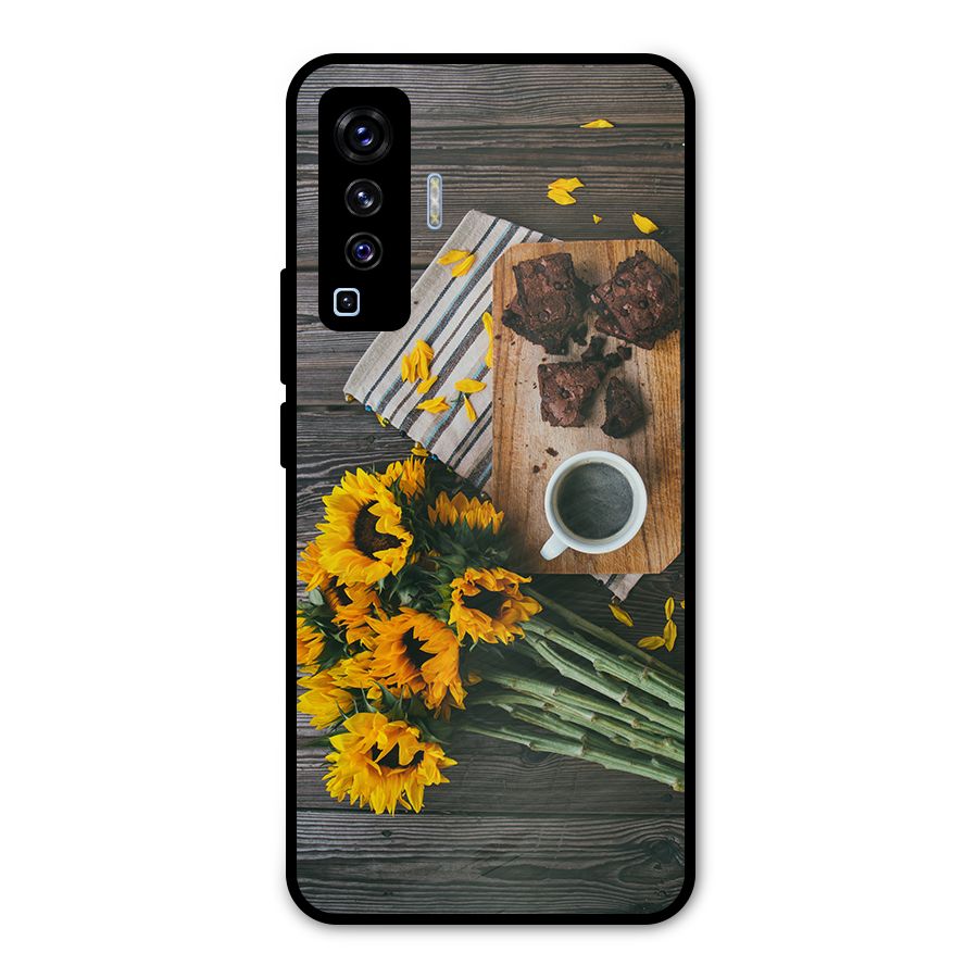 Coffee and Flowers Metal Back Case for Vivo X50