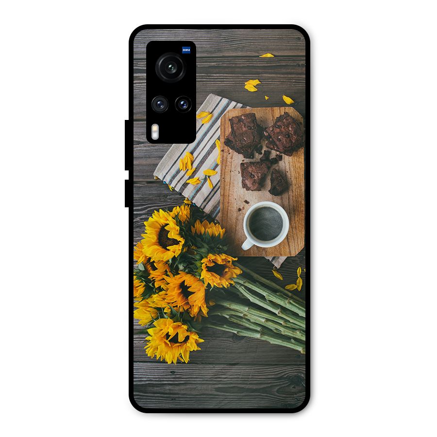 Coffee and Flowers Metal Back Case for Vivo X60