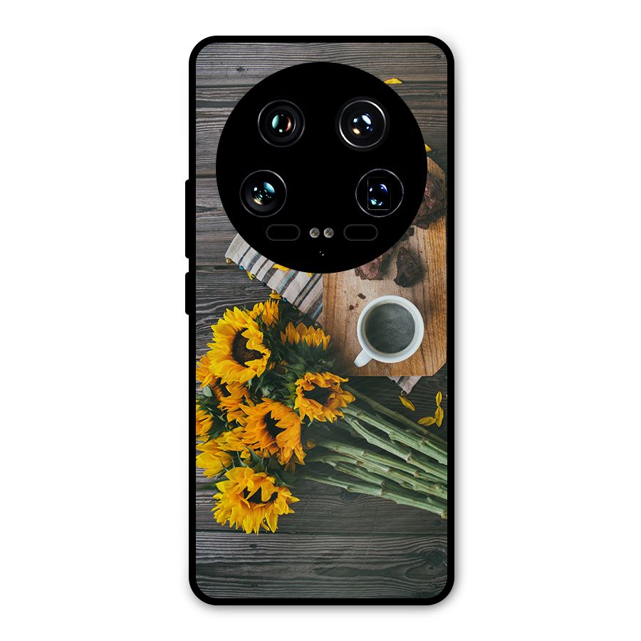 Coffee and Flowers Metal Back Case for Xiaomi 14 Ultra