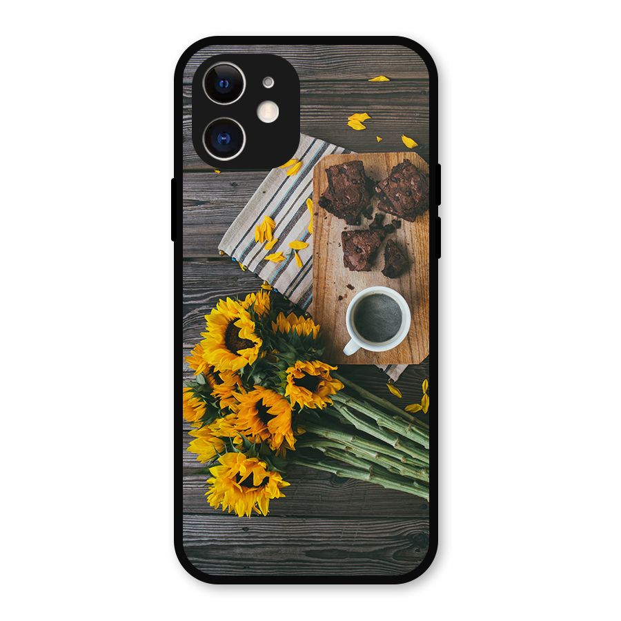 Coffee and Flowers Metal Back Case for iPhone 12