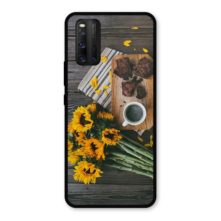 Coffee and Flowers Metal Back Case for iQOO 3