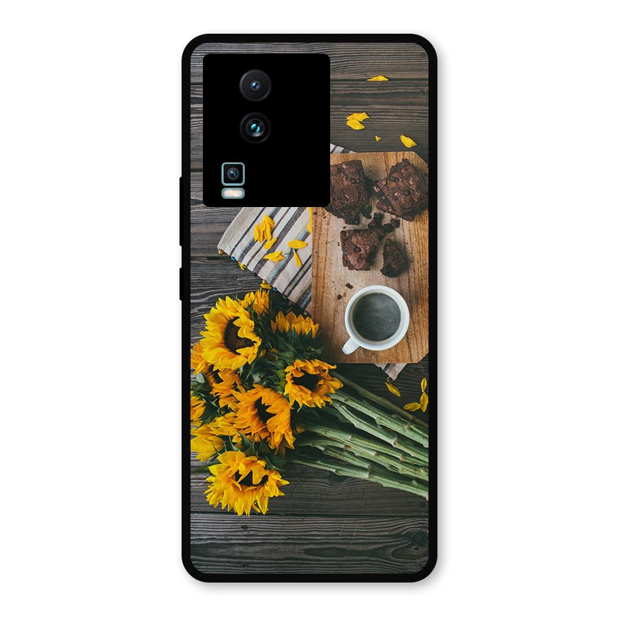 Coffee and Flowers Metal Back Case for iQOO Neo 7