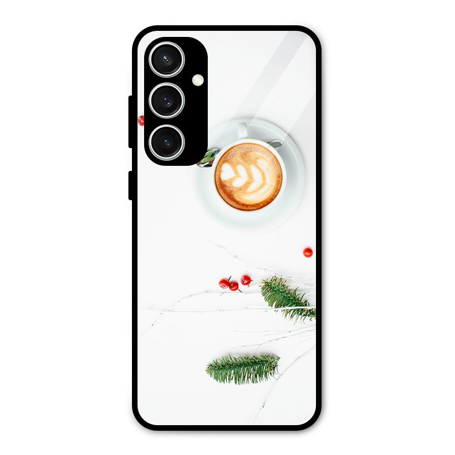 Coffee and Leafs Glass Back Case for Galaxy S23 FE