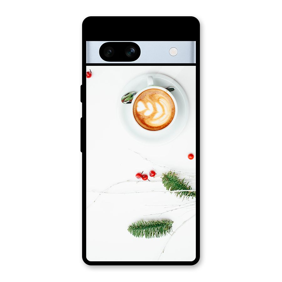 Coffee and Leafs Glass Back Case for Google Pixel 7a