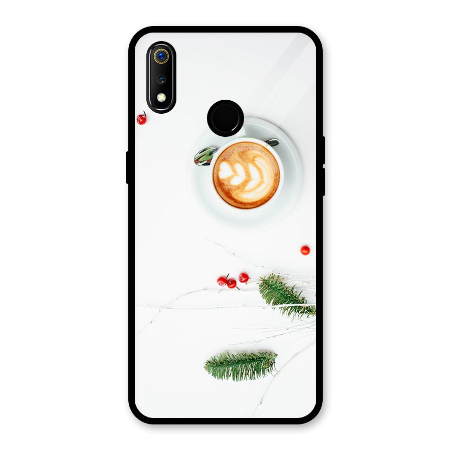 Coffee and Leafs Glass Back Case for Realme 3i