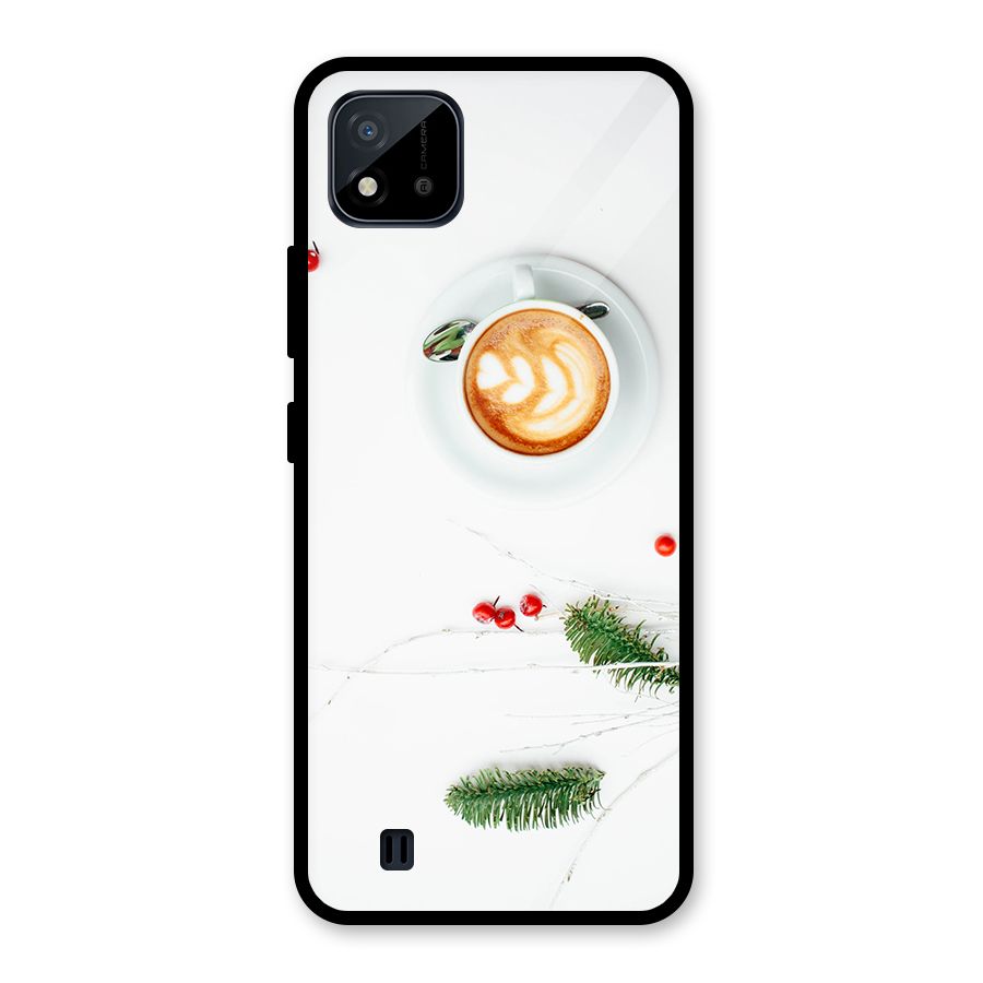 Coffee and Leafs Glass Back Case for Realme C11 2021