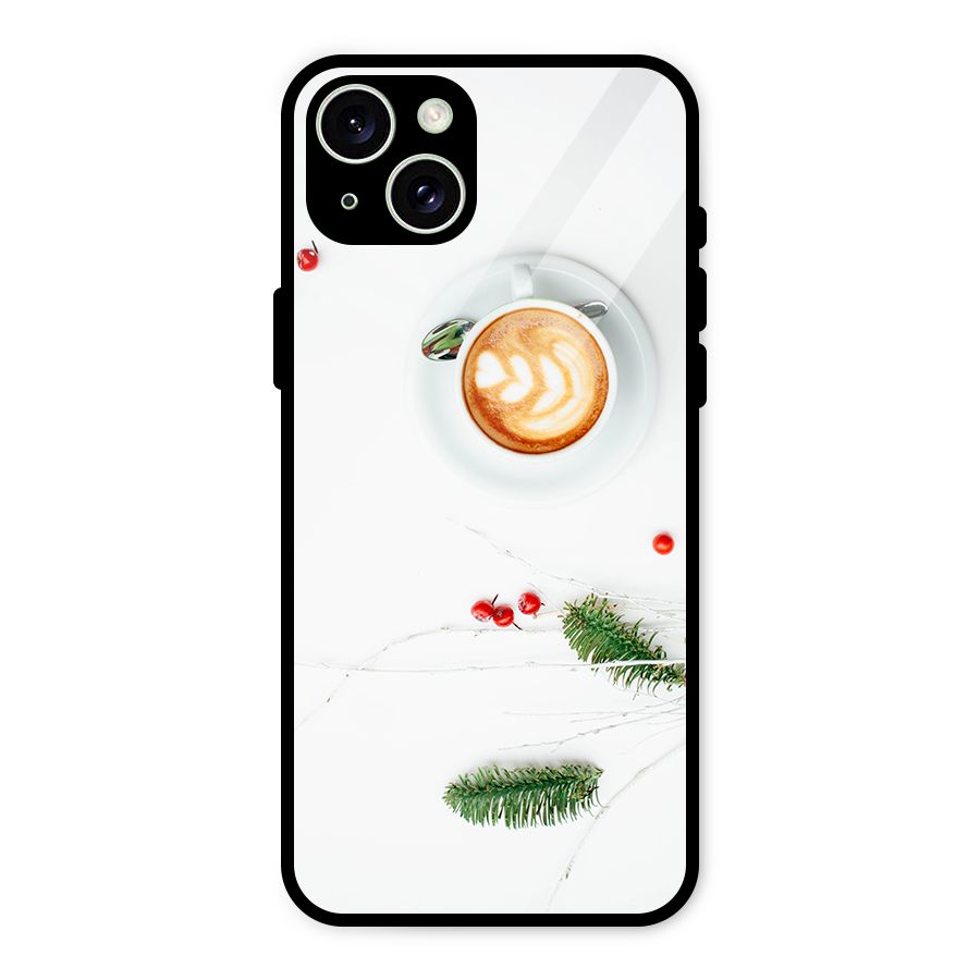 Coffee and Leafs Glass Back Case for iPhone 15 Plus