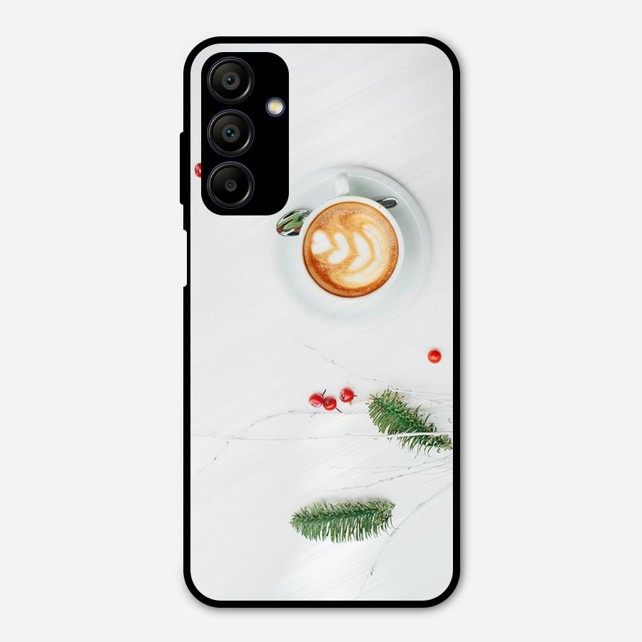 Coffee and Leafs Metal Back Case for Galaxy A15 5G