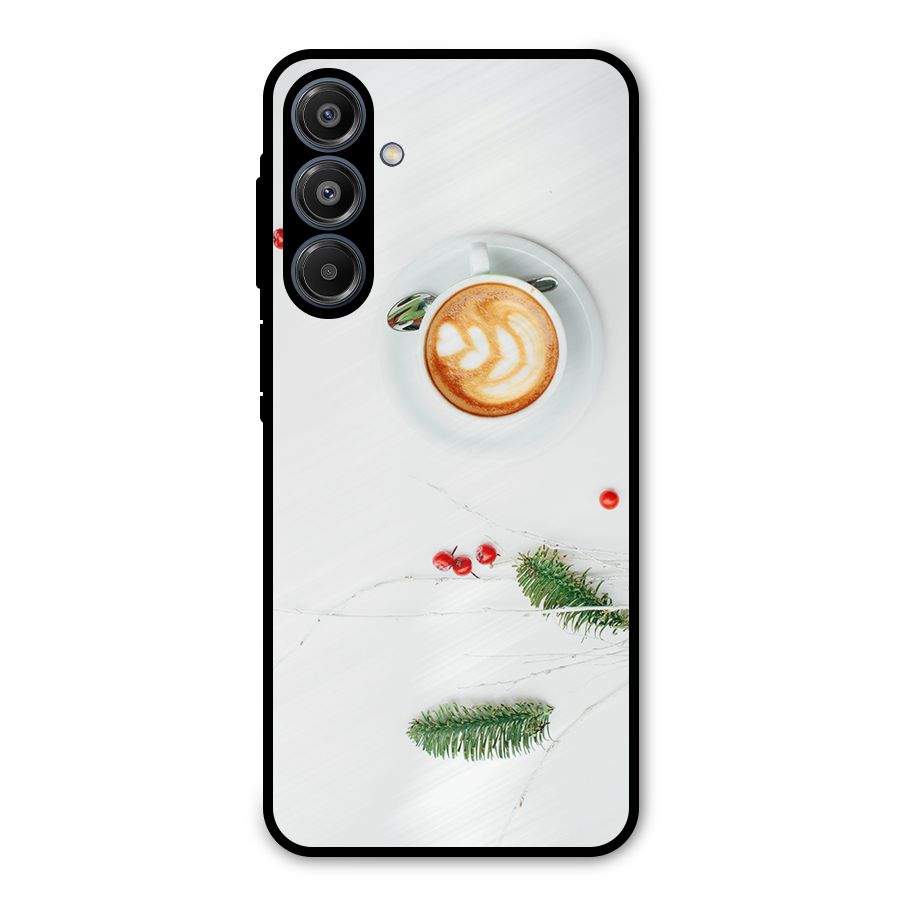 Coffee and Leafs Metal Back Case for Galaxy A16 5G