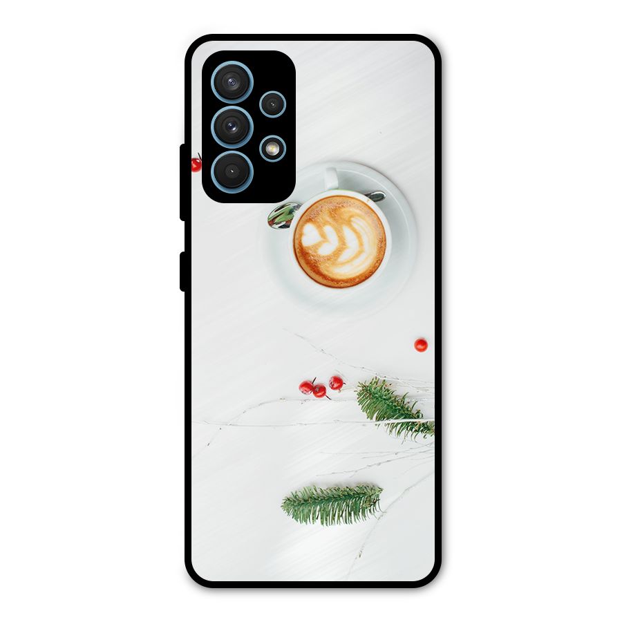 Coffee and Leafs Metal Back Case for Galaxy A32