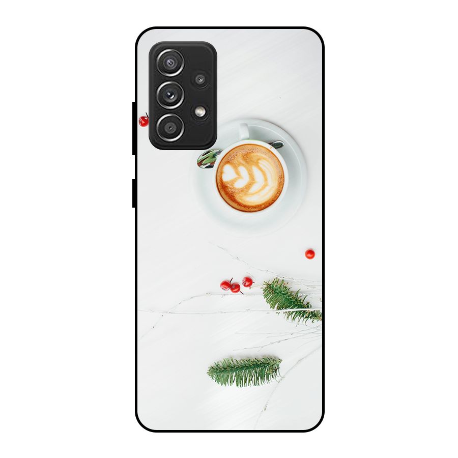 Coffee and Leafs Metal Back Case for Galaxy A52s 5G