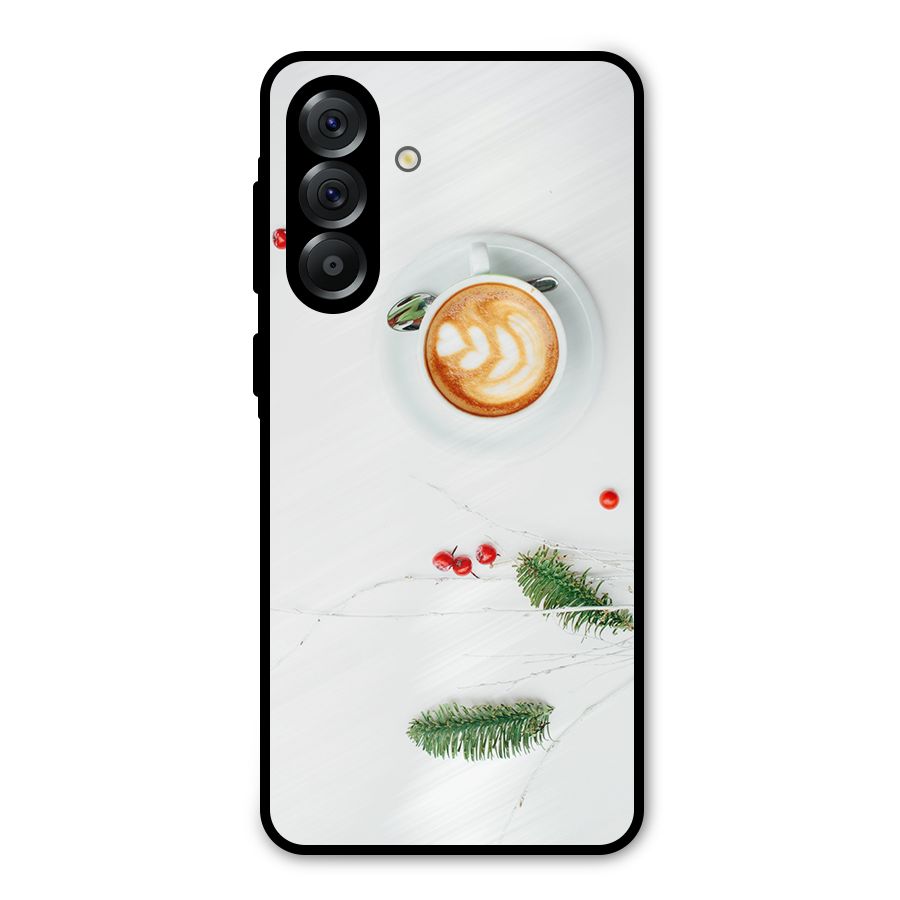 Coffee and Leafs Metal Back Case for Galaxy A56