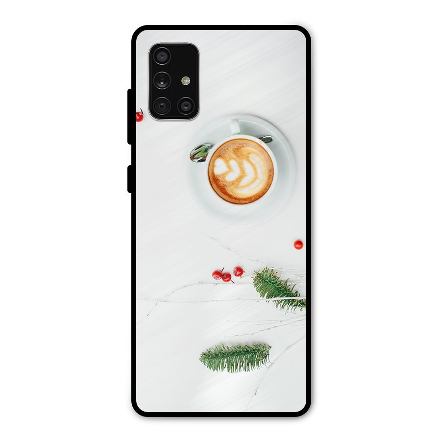 Coffee and Leafs Metal Back Case for Galaxy A71