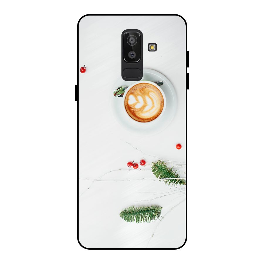 Coffee and Leafs Metal Back Case for Galaxy J8