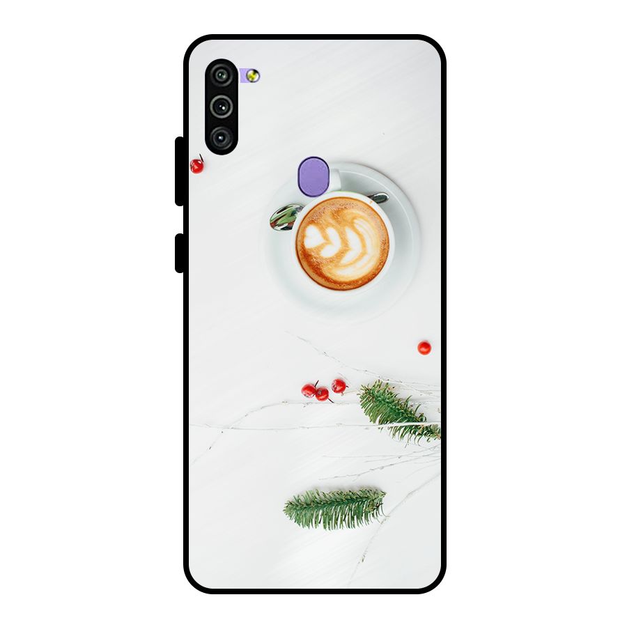 Coffee and Leafs Metal Back Case for Galaxy M11