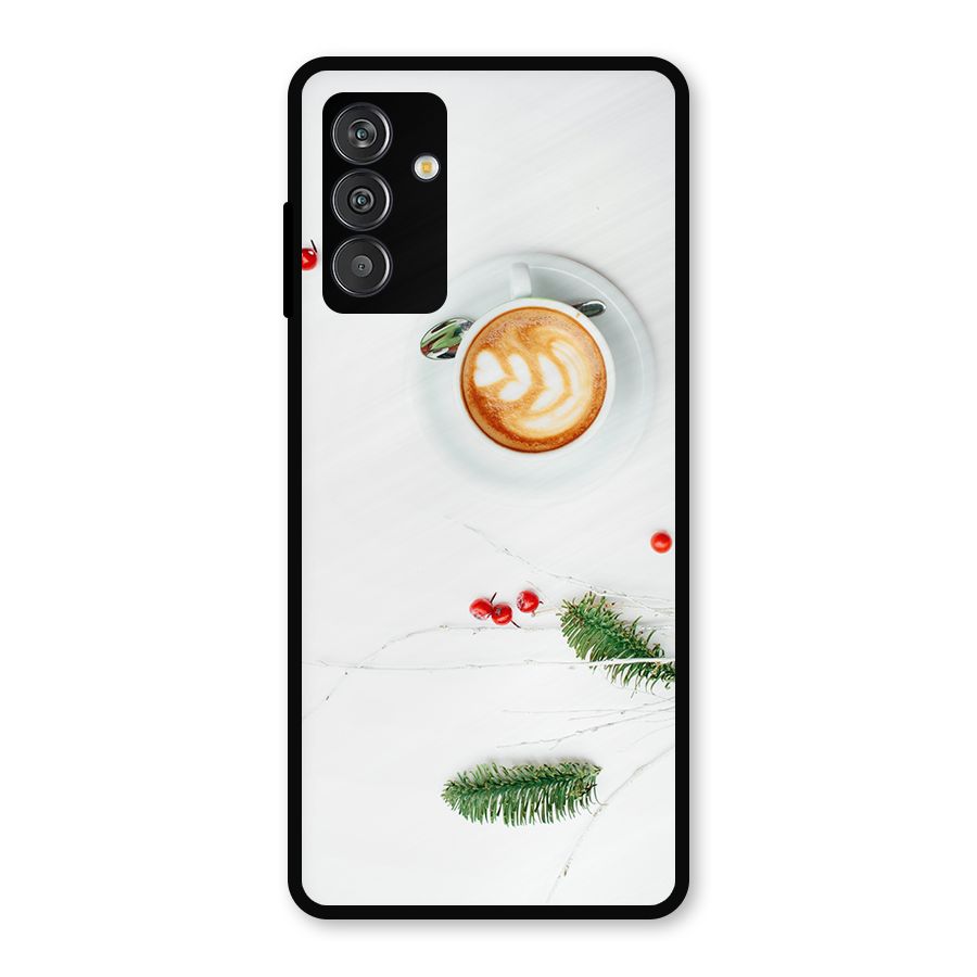 Coffee and Leafs Metal Back Case for Galaxy M13