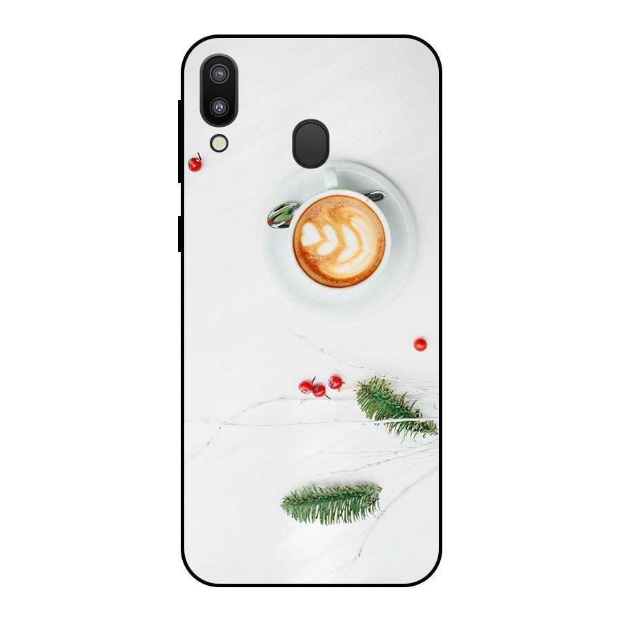 Coffee and Leafs Metal Back Case for Galaxy M20