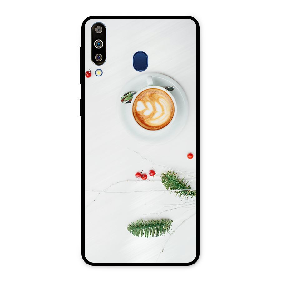 Coffee and Leafs Metal Back Case for Galaxy M30