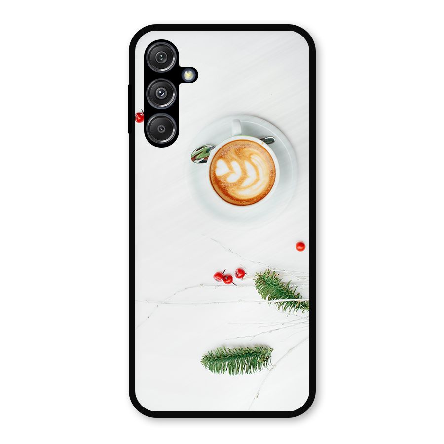 Coffee and Leafs Metal Back Case for Galaxy M34 5G