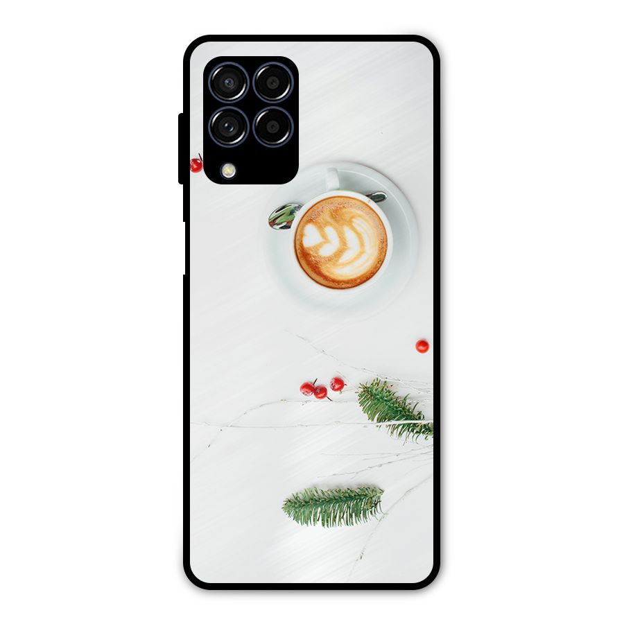 Coffee and Leafs Metal Back Case for Galaxy M53 5G