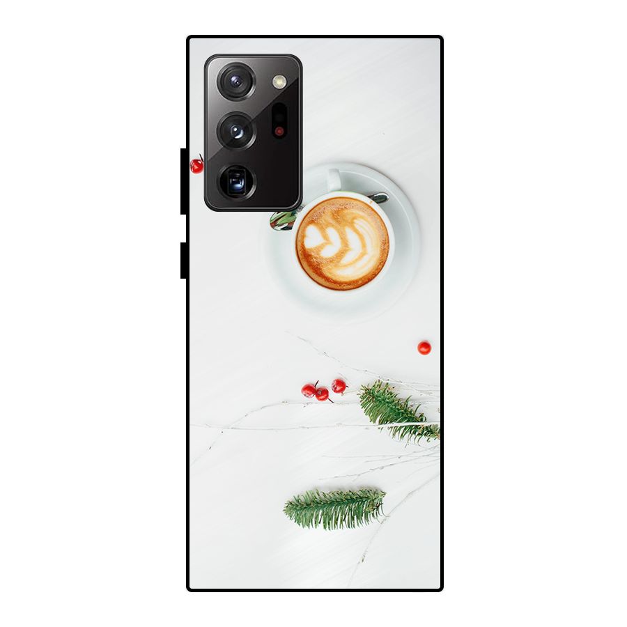 Coffee and Leafs Metal Back Case for Galaxy Note 20 Ultra