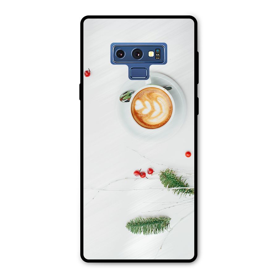 Coffee and Leafs Metal Back Case for Galaxy Note 9