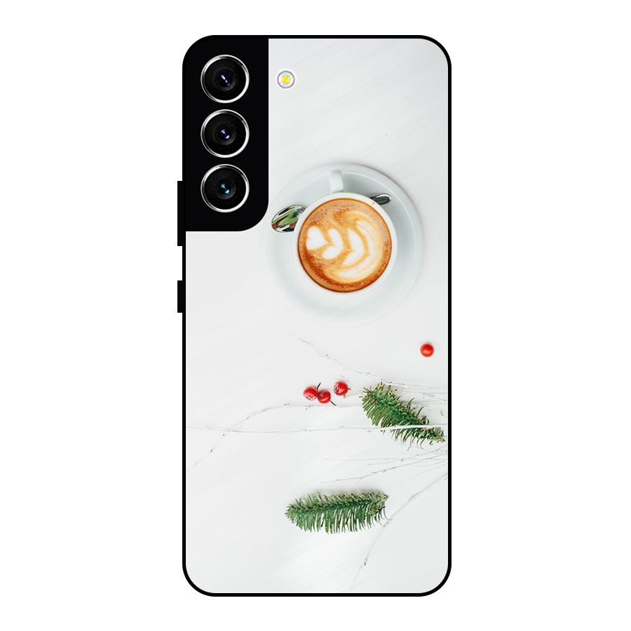 Coffee and Leafs Metal Back Case for Galaxy S22 5G