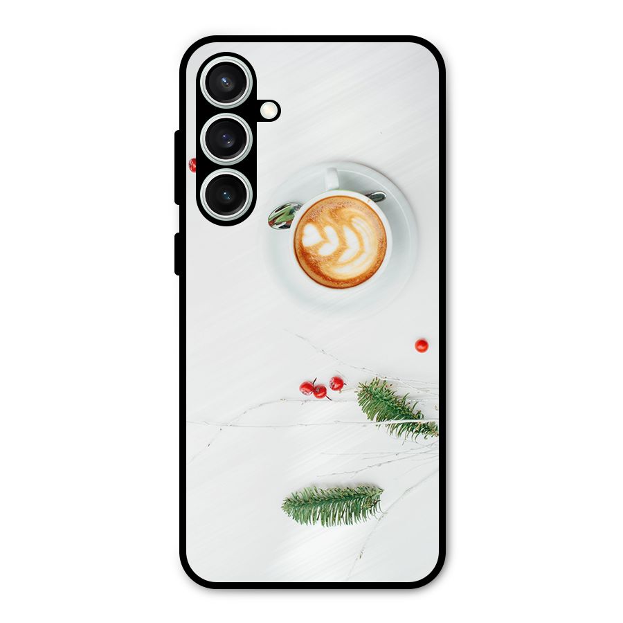 Coffee and Leafs Metal Back Case for Galaxy S23 FE