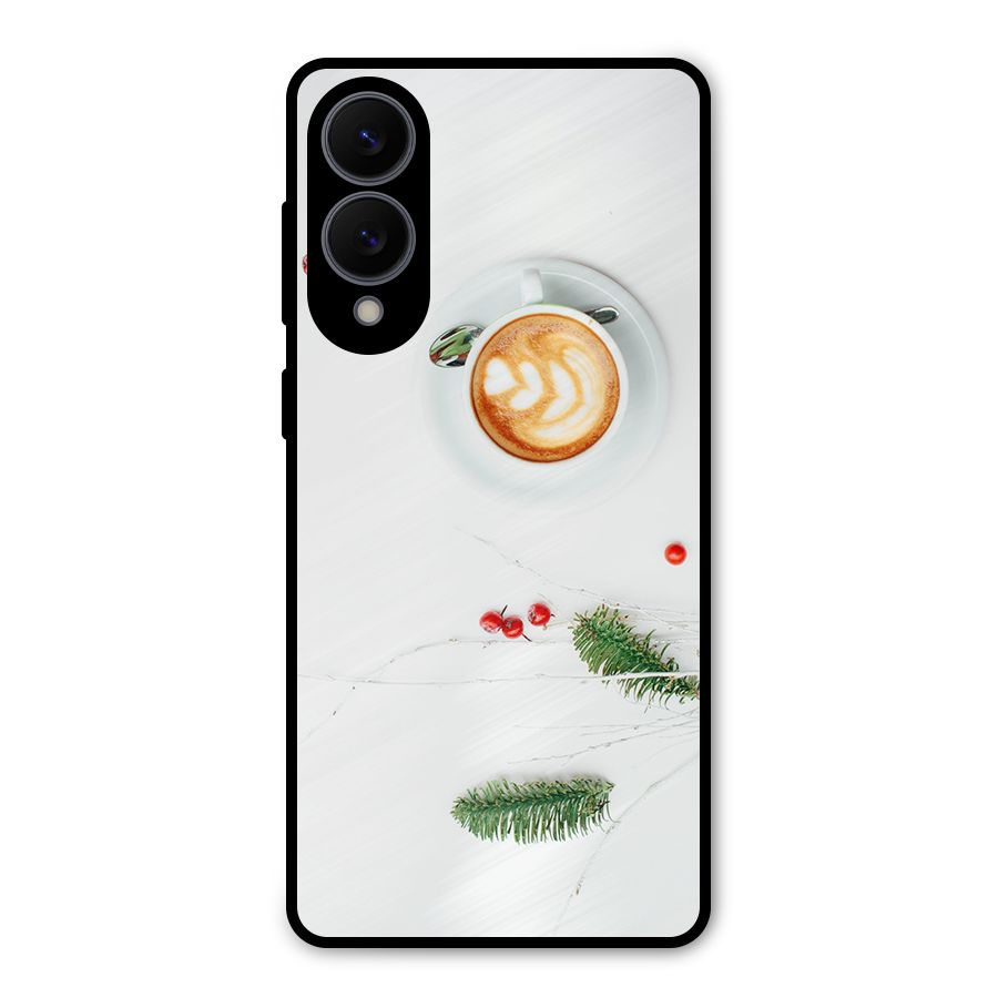 Coffee and Leafs Metal Back Case for Galaxy S25 Edge