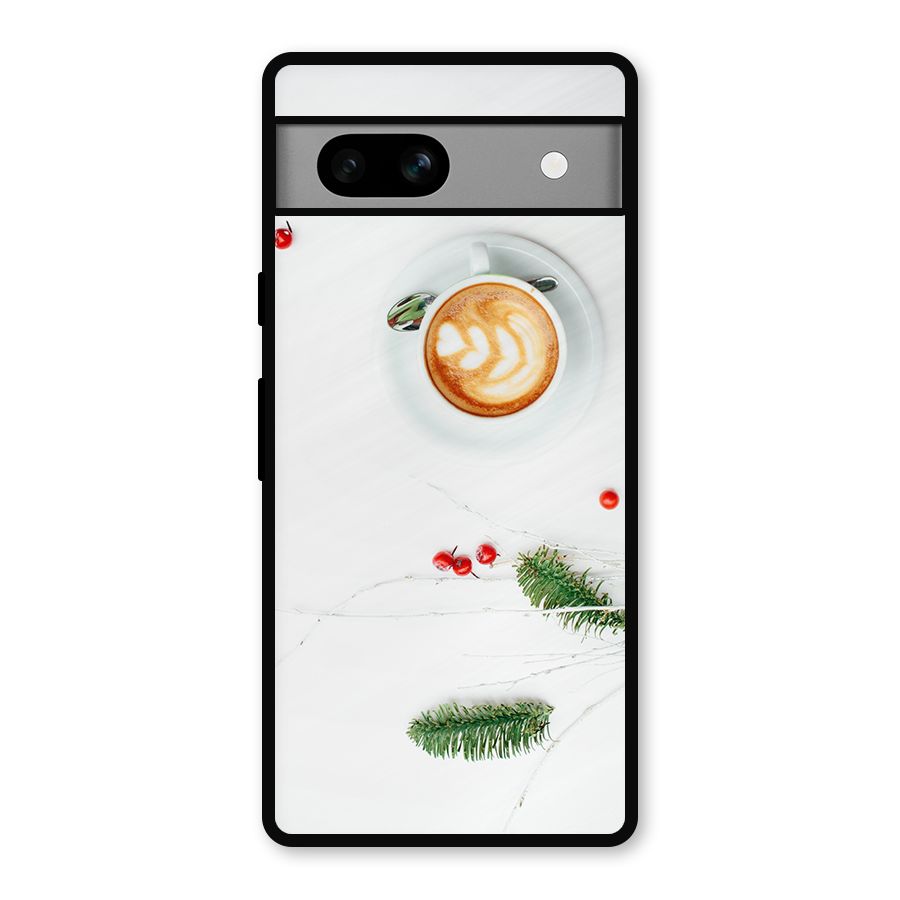 Coffee and Leafs Metal Back Case for Google Pixel 7a